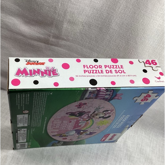 MINNIE MOUSE 46 PIECES FLOOR PUZZLE BY DISNEY SIZE:36” X 24” PINK AND MULTI - Picture 14 of 14